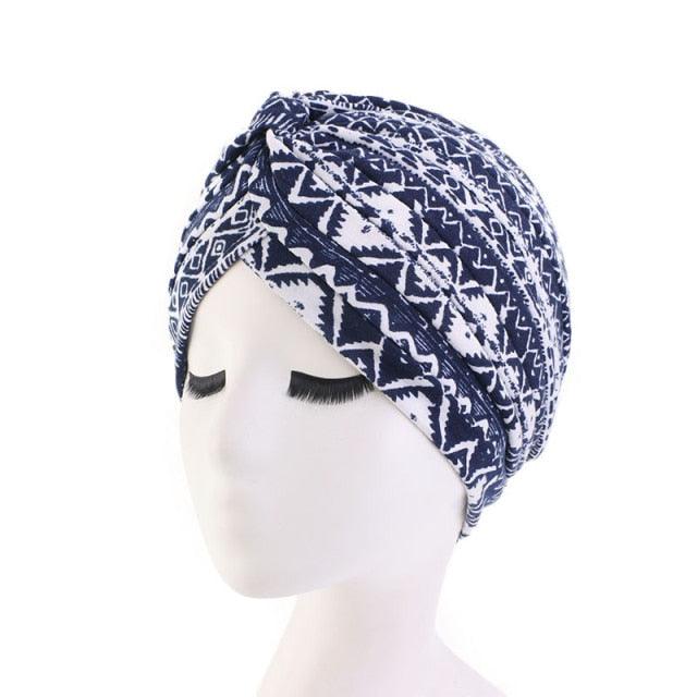 Fashion Soft Cotton Print Inner Headdress Lightweight Turban Elegant Bonnet Hijab Caps Arab Wrap Hijab Headscarf Hat For Woman Stevvex