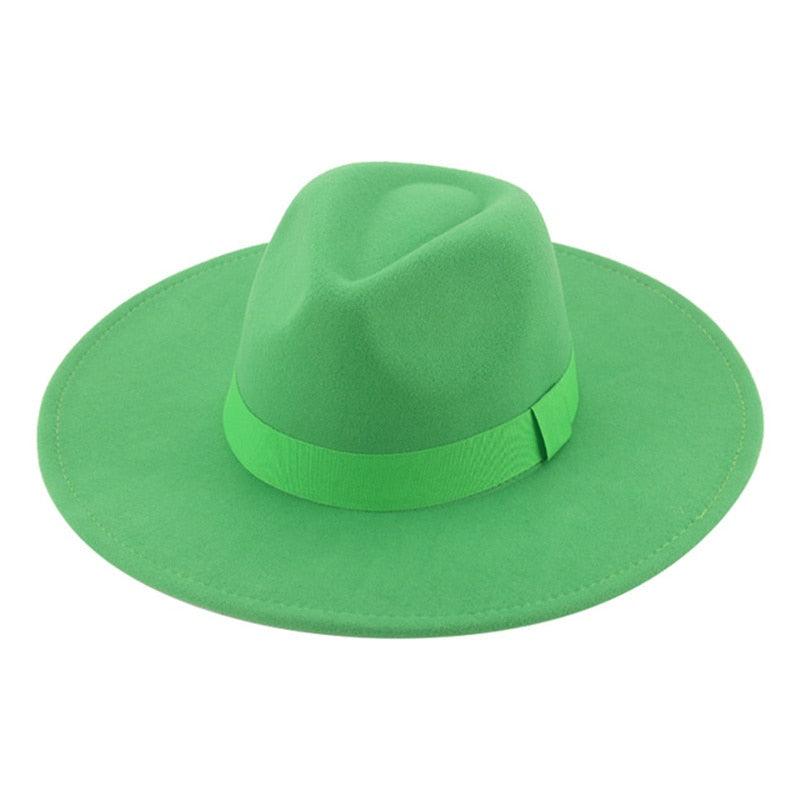 Fashionable Fedora Hats Women Wide Brim Dress Caps  Women's Fedora Hats Elegant Wide Brim Fedora Hat  Wedding Men Hat Warm Retro Style Belt 56-58cm Stevvex