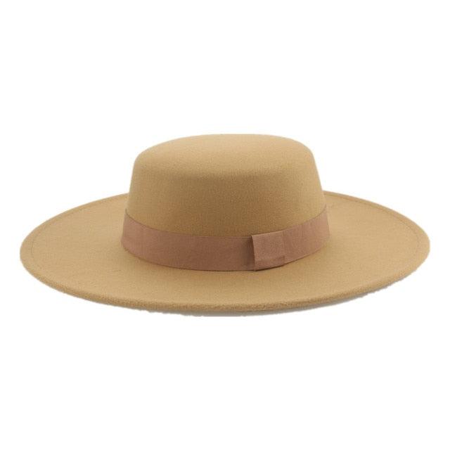Fashionable Fedora Hats Women Wide Brim Dress Caps  Women's Fedora Hats Elegant Wide Brim Fedora Hat  Wedding Men Hat Warm Retro Style Belt 56-58cm Stevvex