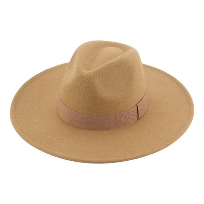 Fashionable Fedora Hats Women Wide Brim Dress Caps  Women's Fedora Hats Elegant Wide Brim Fedora Hat  Wedding Men Hat Warm Retro Style Belt 56-58cm Stevvex