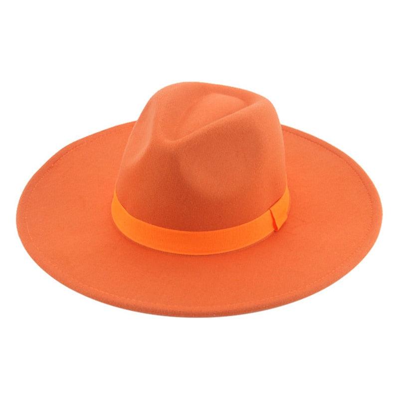 Fashionable Fedora Hats Women Wide Brim Dress Caps  Women's Fedora Hats Elegant Wide Brim Fedora Hat  Wedding Men Hat Warm Retro Style Belt 56-58cm Stevvex