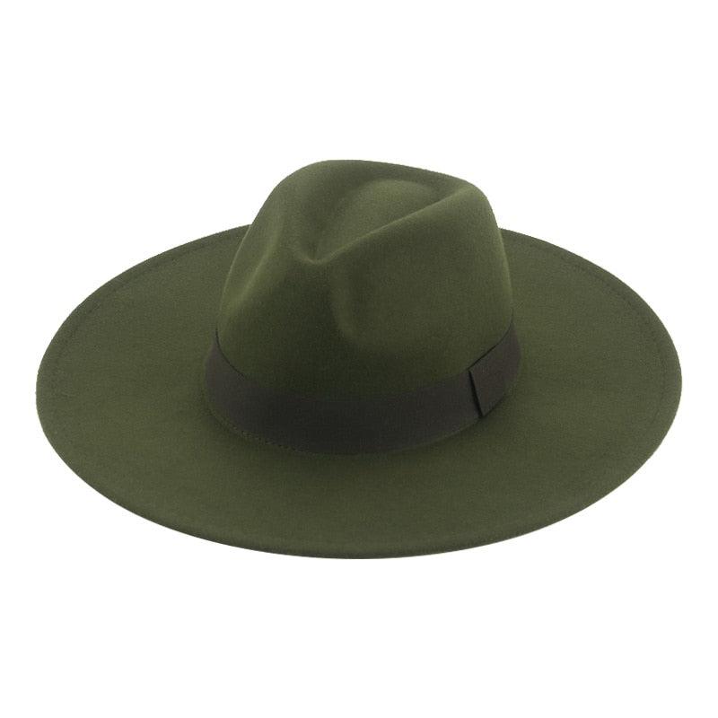 Fashionable Fedora Hats Women Wide Brim Dress Caps  Women's Fedora Hats Elegant Wide Brim Fedora Hat  Wedding Men Hat Warm Retro Style Belt 56-58cm Stevvex