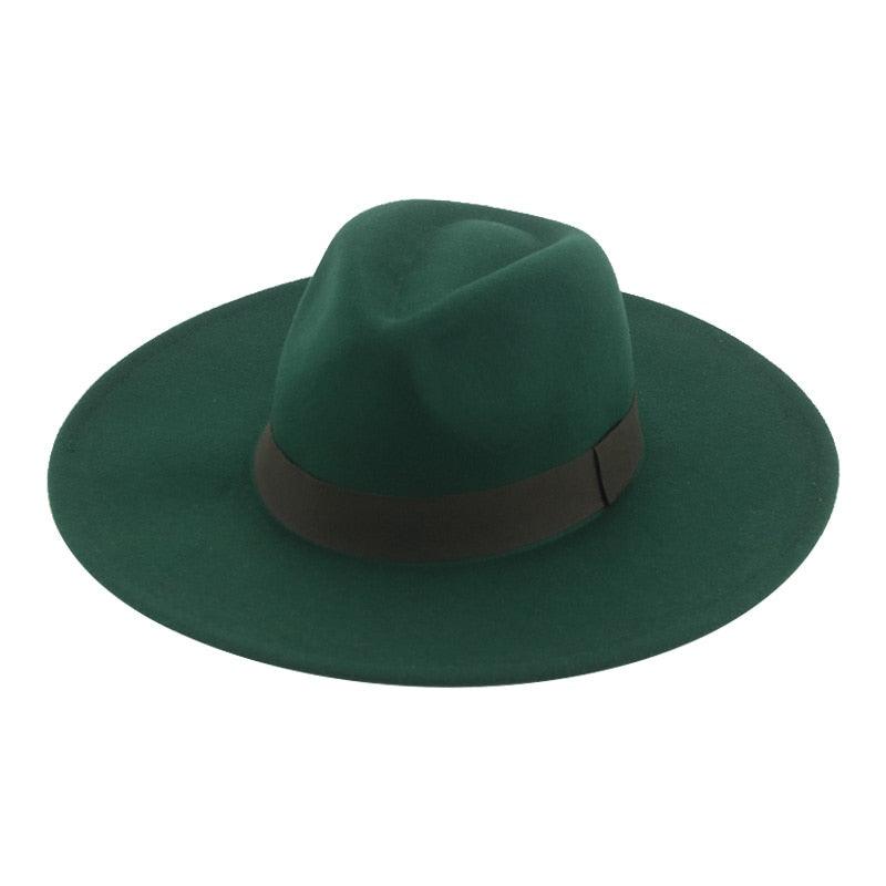 Fashionable Fedora Hats Women Wide Brim Dress Caps  Women's Fedora Hats Elegant Wide Brim Fedora Hat  Wedding Men Hat Warm Retro Style Belt 56-58cm Stevvex