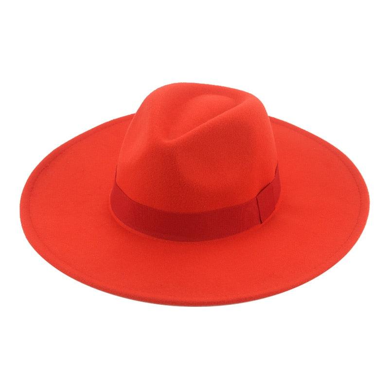 Fashionable Fedora Hats Women Wide Brim Dress Caps  Women's Fedora Hats Elegant Wide Brim Fedora Hat  Wedding Men Hat Warm Retro Style Belt 56-58cm Stevvex