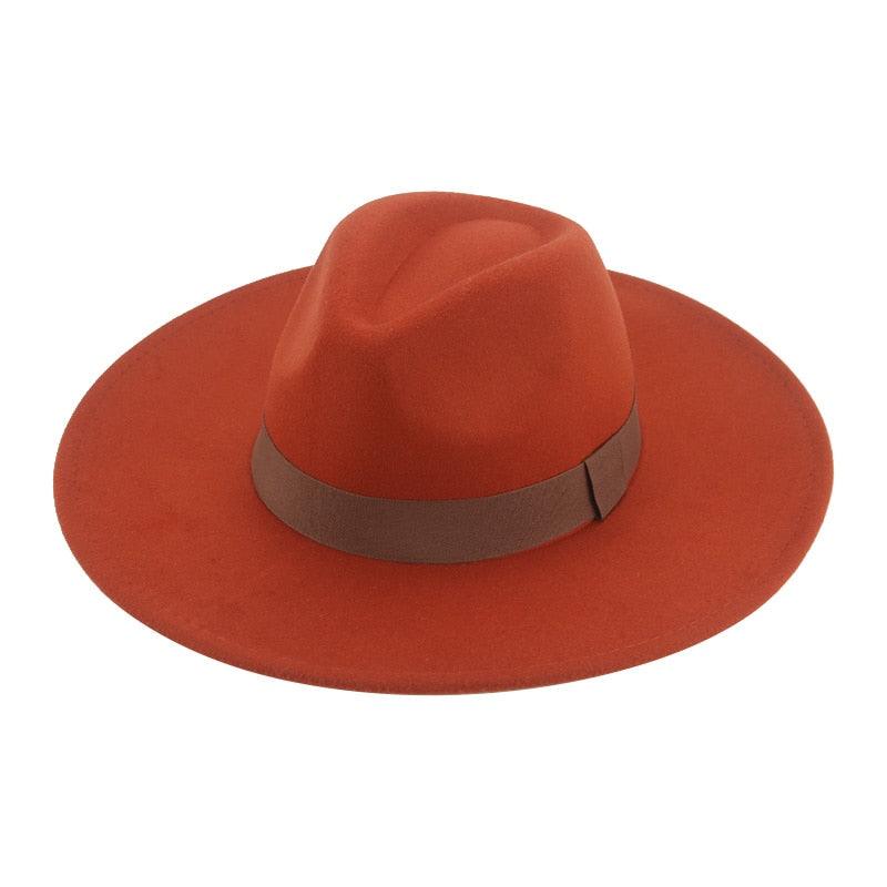 Fashionable Fedora Hats Women Wide Brim Dress Caps  Women's Fedora Hats Elegant Wide Brim Fedora Hat  Wedding Men Hat Warm Retro Style Belt 56-58cm Stevvex