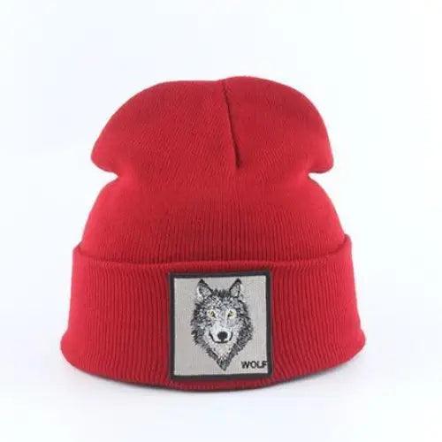 Fashionable Warm Animal Theme Wolf Knitted Unisex Beanies For Women Soft And Comfortable Beanies For Winter And Autumn Stevvex