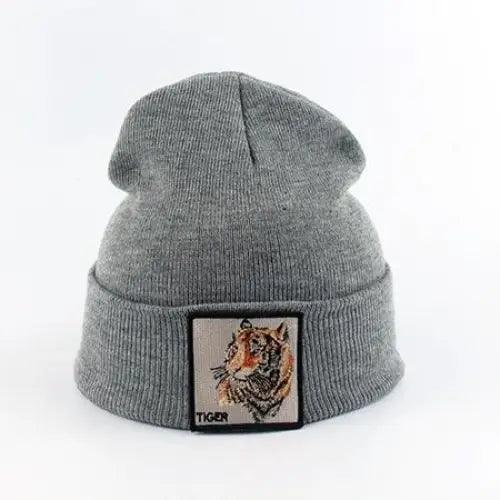 Fashionable Warm Animal Theme Wolf Knitted Unisex Beanies For Women Soft And Comfortable Beanies For Winter And Autumn Stevvex