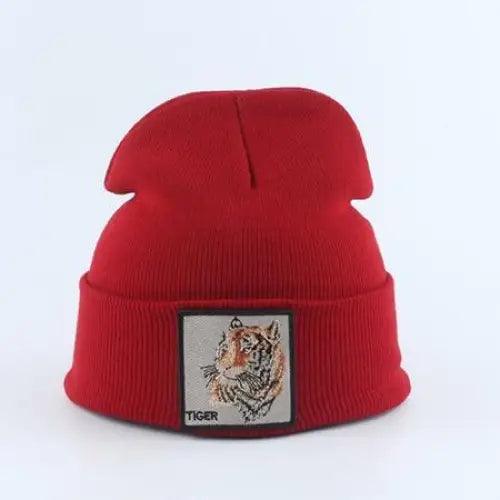 Fashionable Warm Animal Theme Wolf Knitted Unisex Beanies For Women Soft And Comfortable Beanies For Winter And Autumn Stevvex