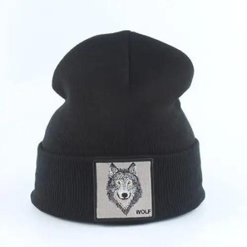 Fashionable Warm Animal Theme Wolf Knitted Unisex Beanies For Women Soft And Comfortable Beanies For Winter And Autumn Stevvex