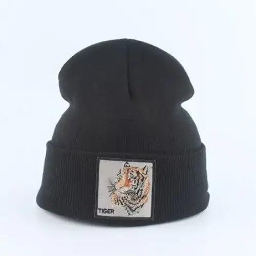 Fashionable Warm Animal Theme Wolf Knitted Unisex Beanies For Women Soft And Comfortable Beanies For Winter And Autumn Stevvex