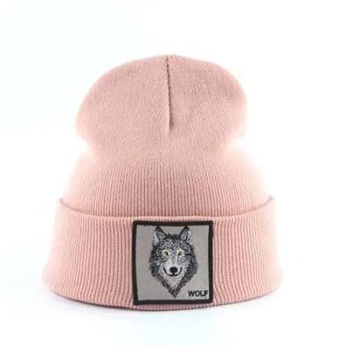 Fashionable Warm Animal Theme Wolf Knitted Unisex Beanies For Women Soft And Comfortable Beanies For Winter And Autumn Stevvex