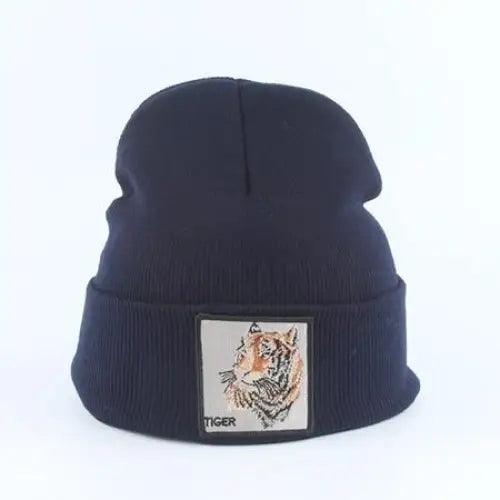 Fashionable Warm Animal Theme Wolf Knitted Unisex Beanies For Women Soft And Comfortable Beanies For Winter And Autumn Stevvex