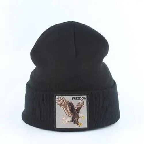Fashionable Warm Animal Theme Wolf Knitted Unisex Beanies For Women Soft And Comfortable Beanies For Winter And Autumn Stevvex