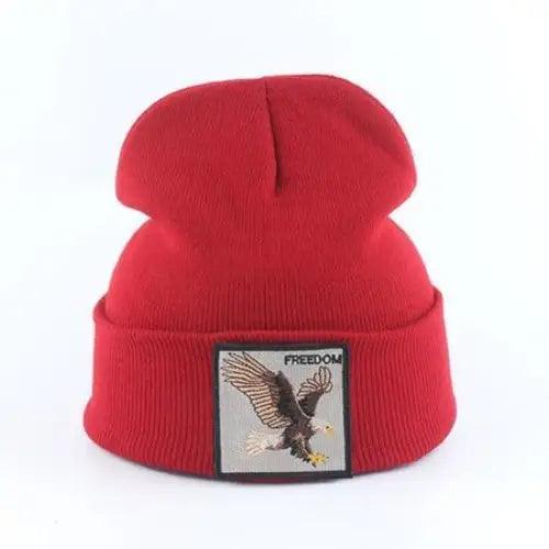 Fashionable Warm Animal Theme Wolf Knitted Unisex Beanies For Women Soft And Comfortable Beanies For Winter And Autumn Stevvex