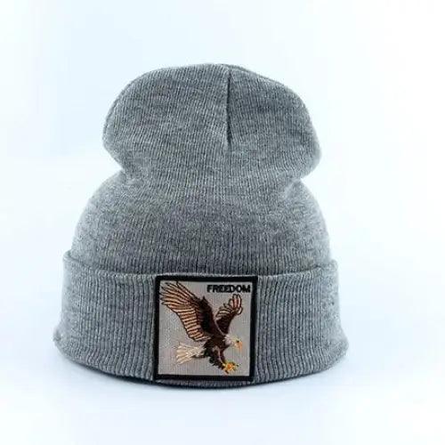 Fashionable Warm Animal Theme Wolf Knitted Unisex Beanies For Women Soft And Comfortable Beanies For Winter And Autumn Stevvex