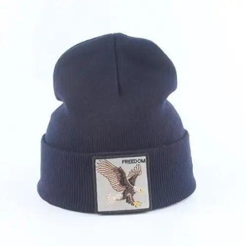 Fashionable Warm Animal Theme Wolf Knitted Unisex Beanies For Women Soft And Comfortable Beanies For Winter And Autumn Stevvex