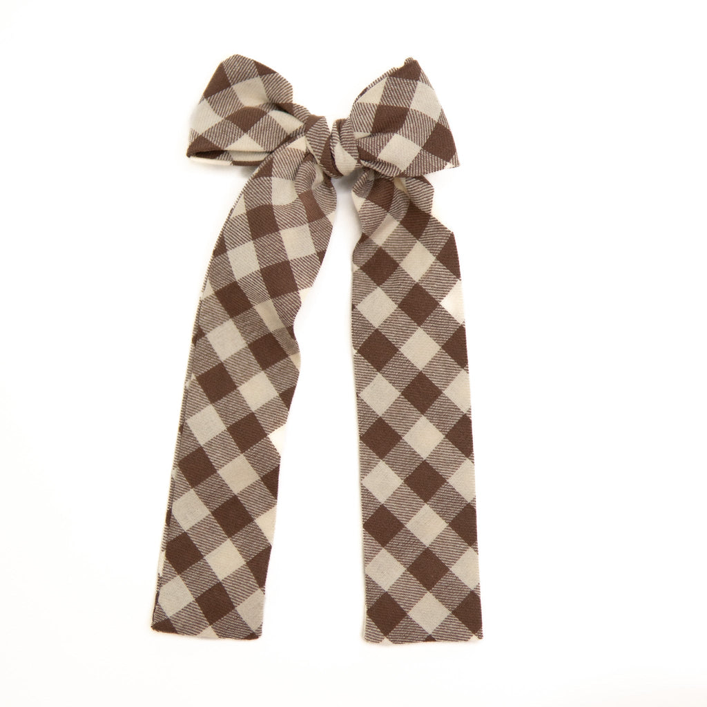 Fawn Gingham - Lady Hair Bow