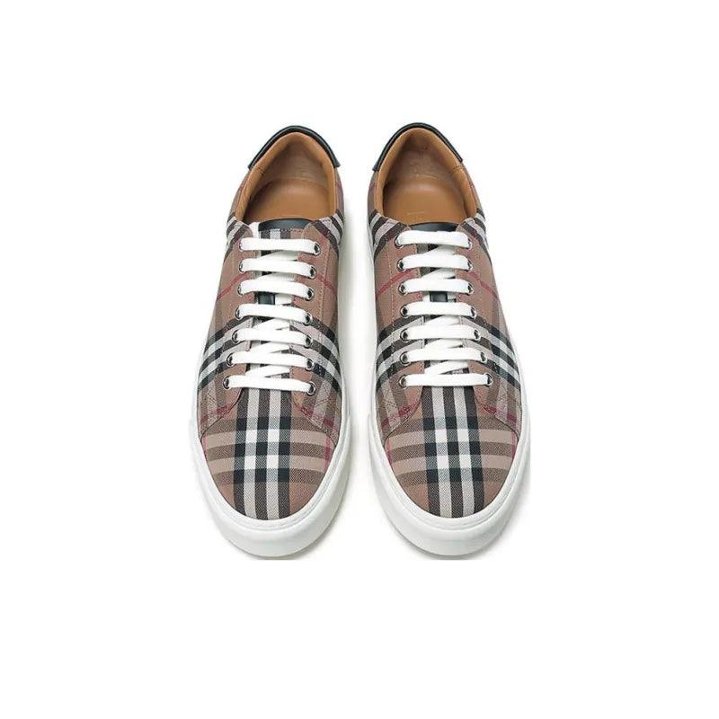 Burberry Check Print Low-Top Sneaker Dark Brown Banlieue91