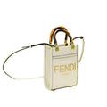 Fendi  Vitello King Plexiglass Logo Embossed Mini Fendi Sunshine Shopper Tote