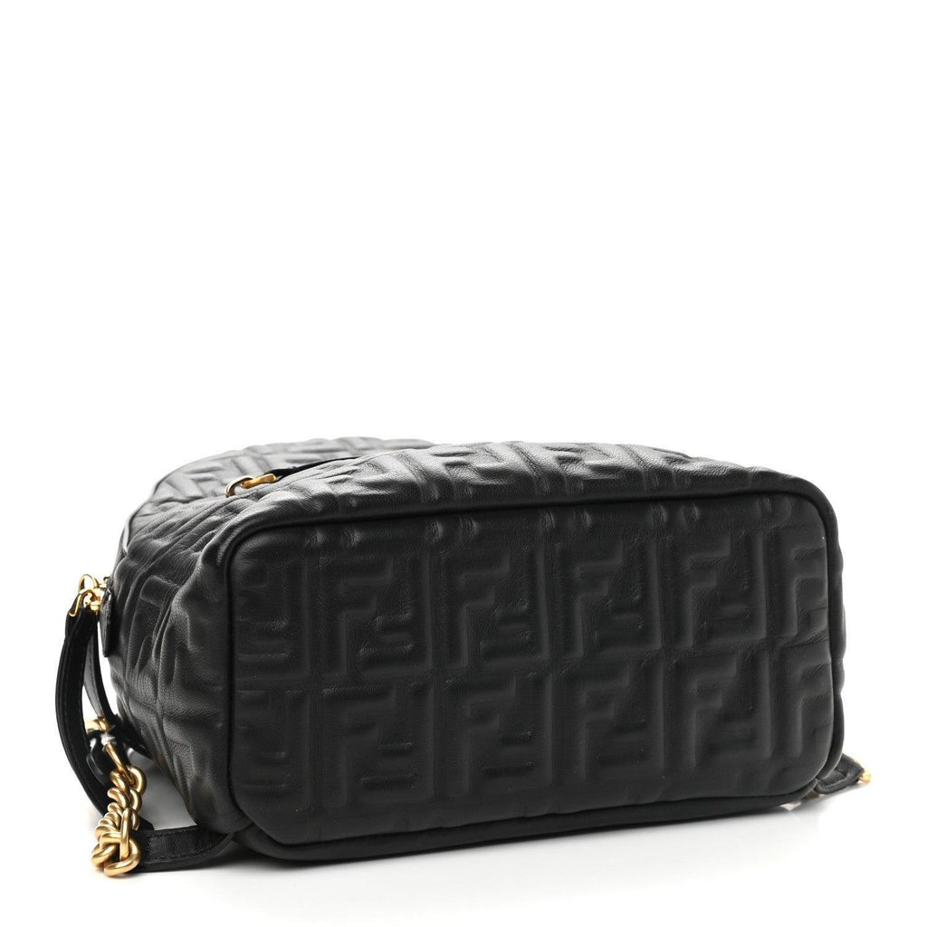 Fendi  Nappa FF 1974 Embossed Mini Backpack Black
