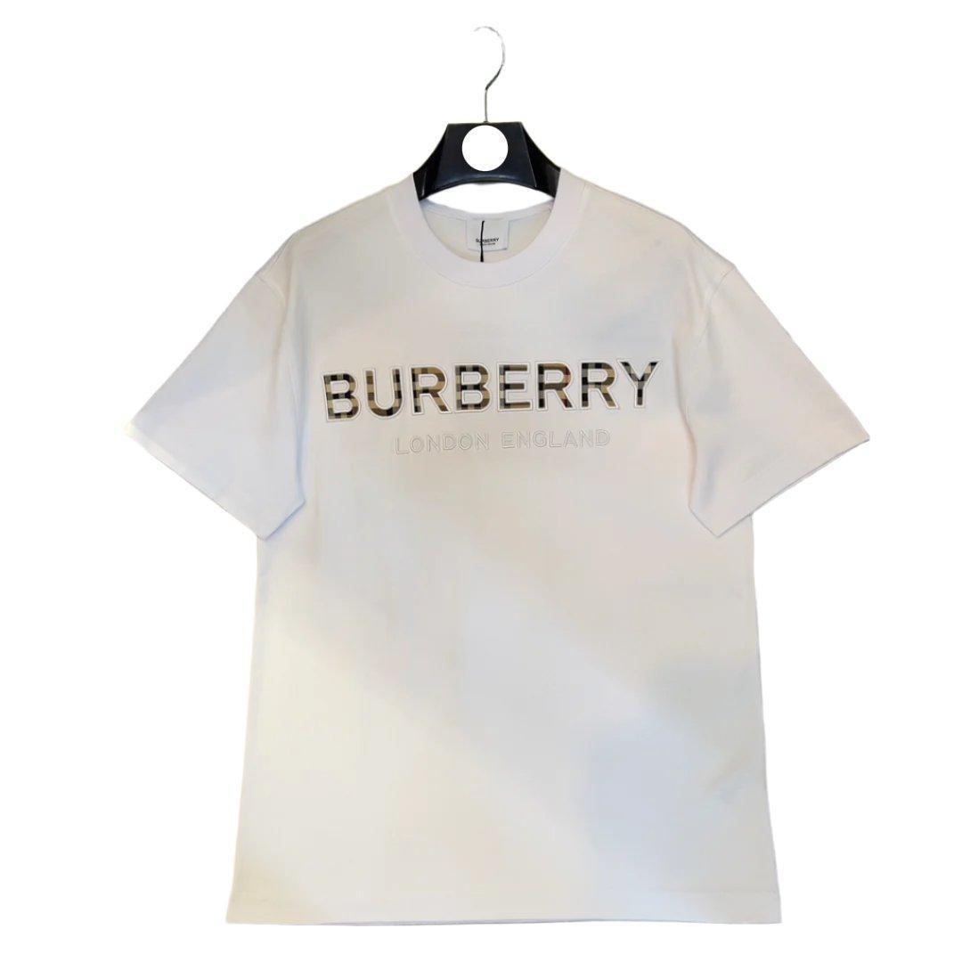 Burberry T-Shirt Without Collar 'White & Gold' Banlieue91