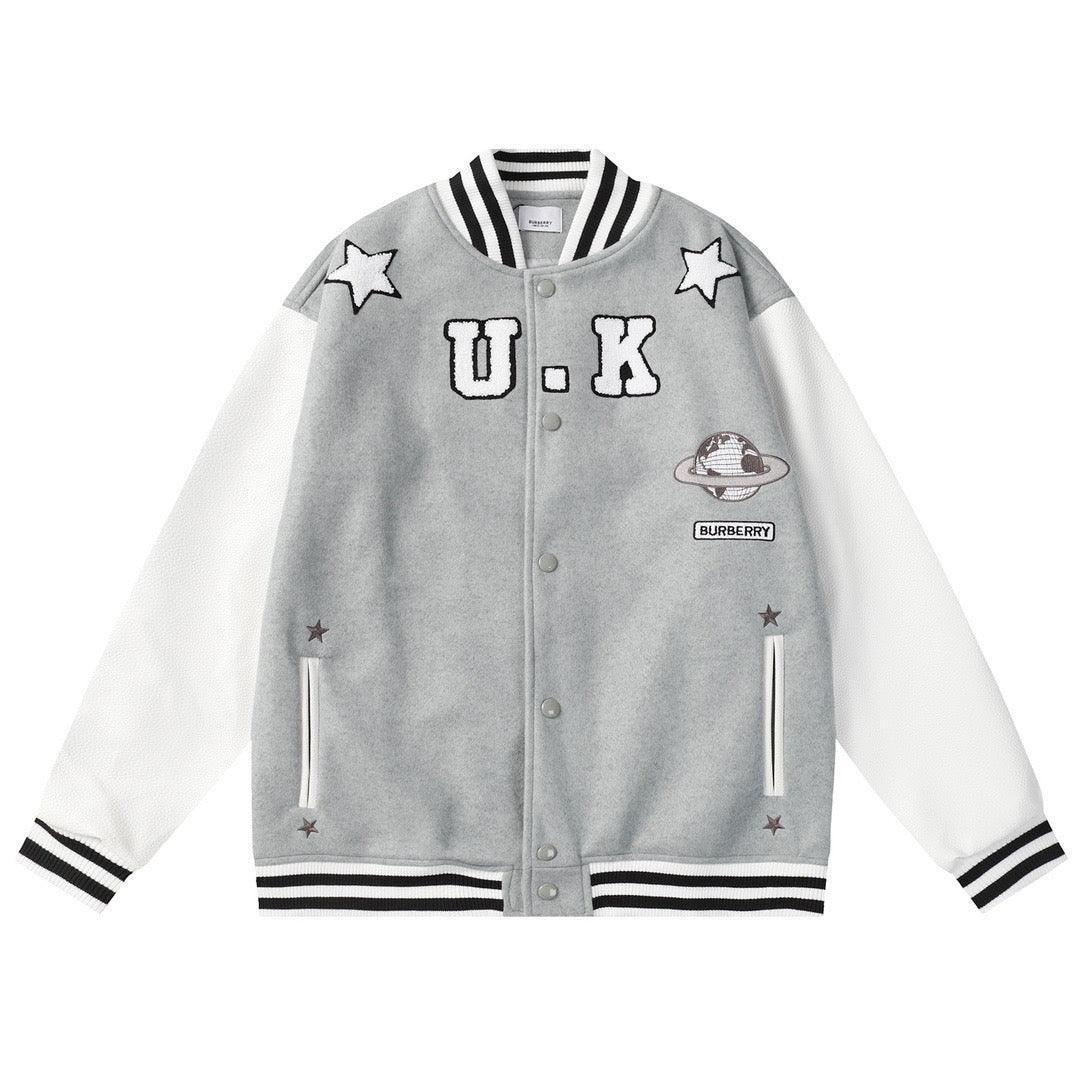 Burberry Gray Felton Bomber Jacket Banlieue91