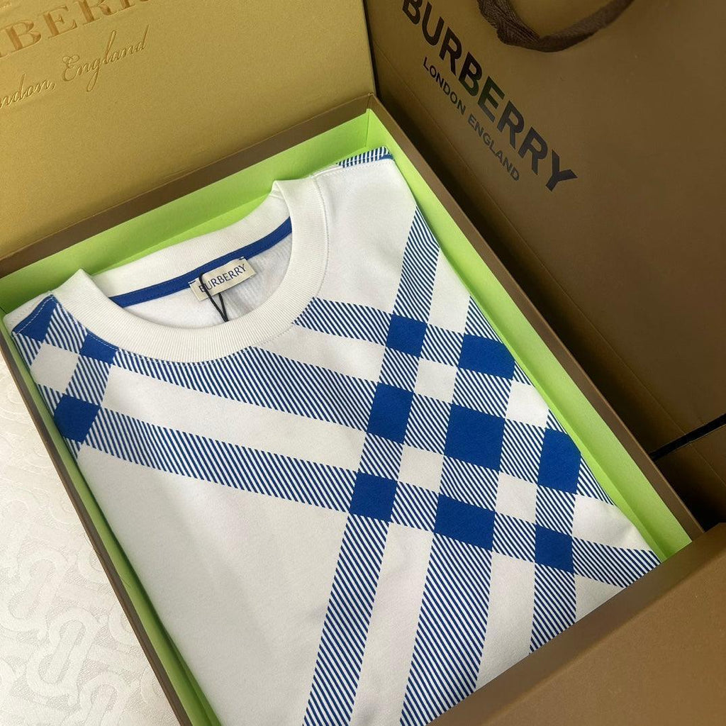 Burberry T-Shirt Without Collar 'Blue & White' Banlieue91