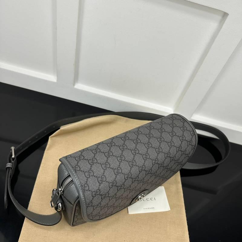Gucci GG Supreme Monogram Textured Dollar Calfskin Ophidia Flap Shoulder Bag Banlieue91
