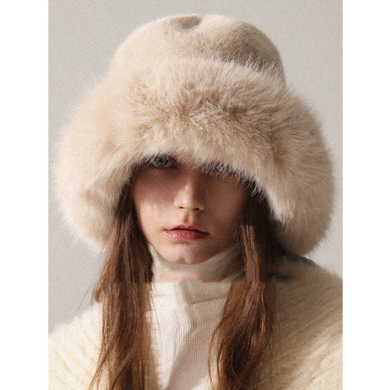 Women’s Oversized Furry Fisherman Hat – Mongolian Style Winter Hat FitiqueFit