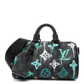 Louis Vuitton Monogram Eclipse LV Graffiti Keepall Bandouliere 25 'Green Light' Banlieue91