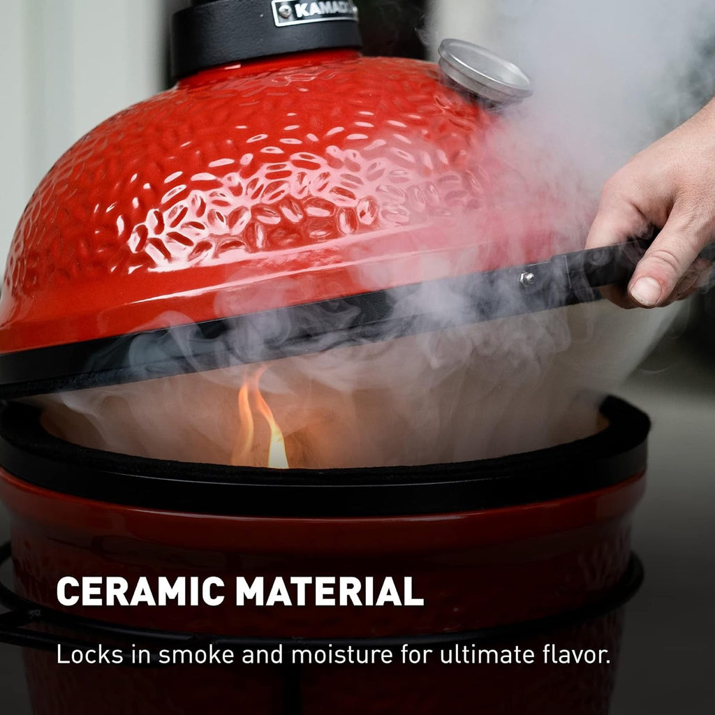13.5-Inch Portable Ceramic Charcoal Grill With Stand