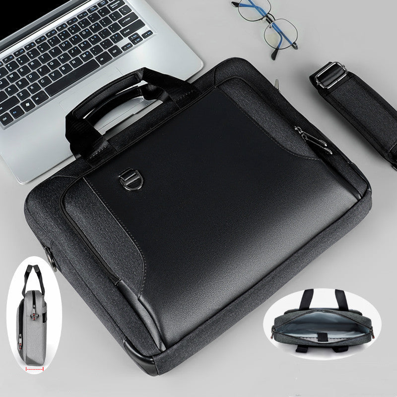 Laptop Bag Men's Handbag Briefcase Shockproof Pu Leather Pi-Mart