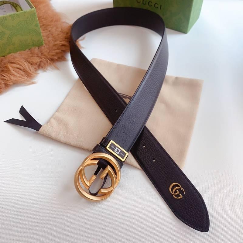 GUCCI Embellished coated-canvas and leather belt 'Black' Banlieue91
