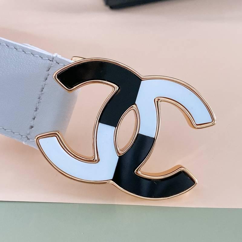Chanel Women Logo Banding Belt 'White' Banlieue91