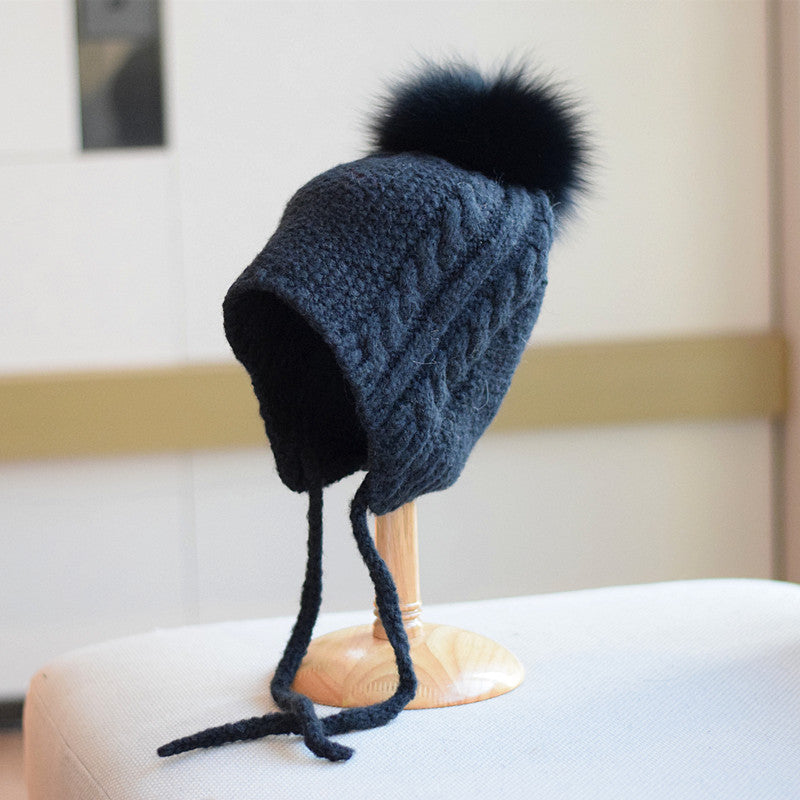 Cute Braid Woolen Cap Women FLIPSTYLEZLLC