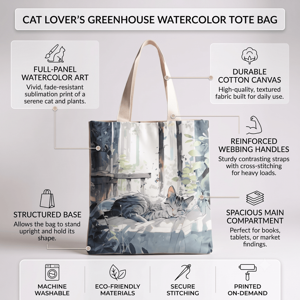 Women's Flannel Shoulder Bag Cute Cat Print Travel Tote Dashing Nova