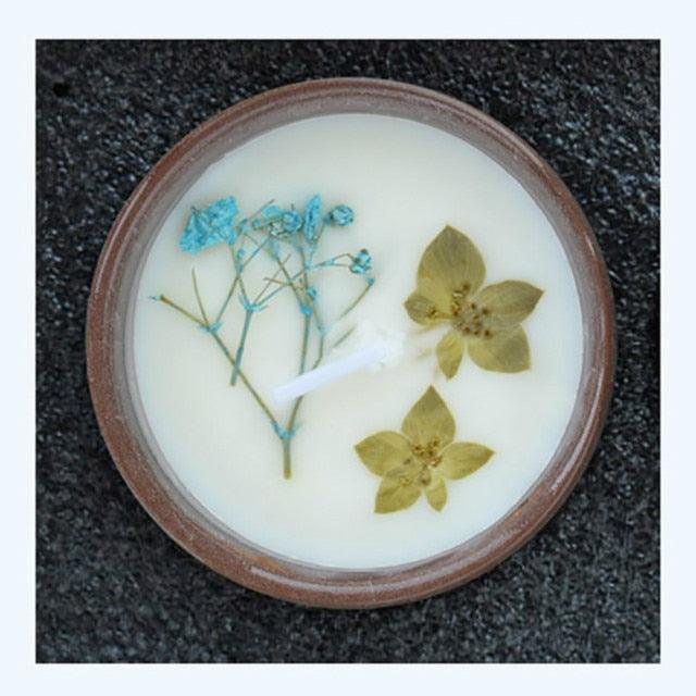 Flower Aromatherapy Candle Soy Wax Home Decorative Scented Candles  Portable Travel Jar Aromatherapy Candles Set Used for Stress Relief in Bath Yoga Sleep Ideal for Thanksgiving Christmas Birthday Wedding Party Home Decoration Aroma Candles