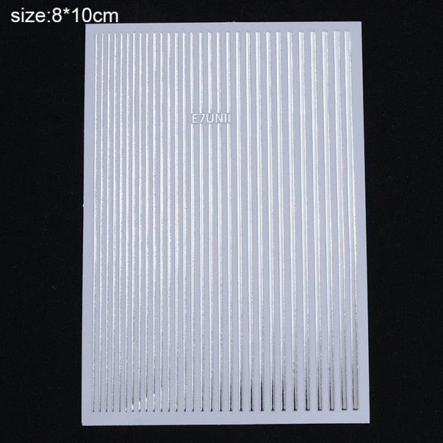 Flower Chic Lace Nail Foils Colorful Self-Adhesive 3D Nail Stickers Stripe Line Transfer Decals iridescent Decoration Nail Self-Adhesive Decals Nail Stickers Water Transfer Fresh Nail Decals for Nail Art Butterfly Palm