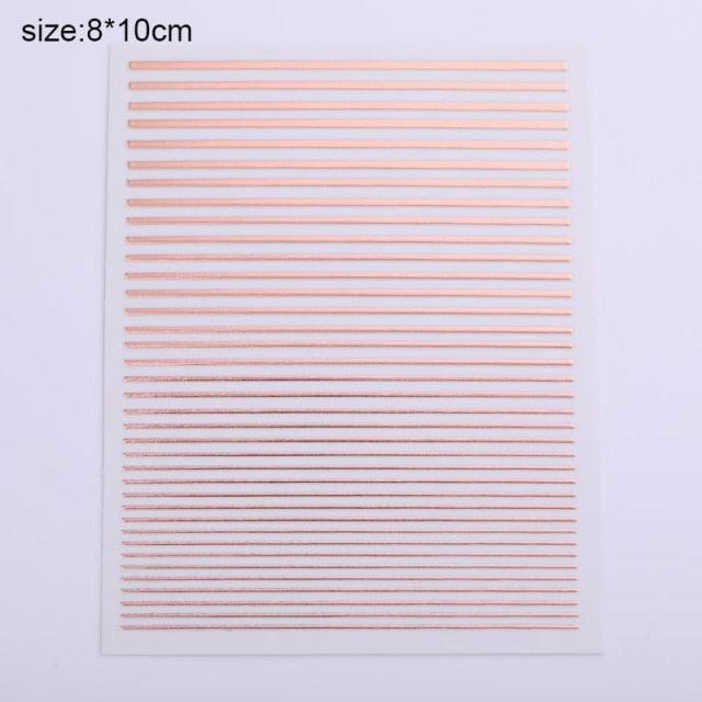 Flower Chic Lace Nail Foils Colorful Self-Adhesive 3D Nail Stickers Stripe Line Transfer Decals iridescent Decoration Nail Self-Adhesive Decals Nail Stickers Water Transfer Fresh Nail Decals for Nail Art Butterfly Palm