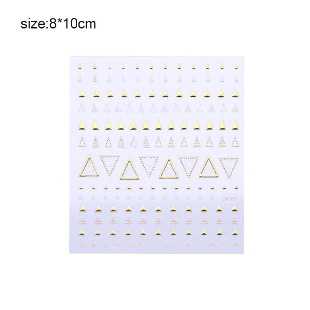 Flower Chic Lace Nail Foils Colorful Self-Adhesive 3D Nail Stickers Stripe Line Transfer Decals iridescent Decoration Nail Self-Adhesive Decals Nail Stickers Water Transfer Fresh Nail Decals for Nail Art Butterfly Palm