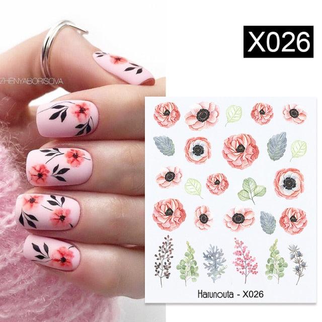 Flower Line Mixed Nail Water Decals Set Floral Leaf Snake Image Transfer Water Slider Colorful Nail Art Stickers Decor Tip Transfer Nail Decals Sticker For Pretty Girl Self-Adhesive Nail Decals Designer Nail Stickers for Acrylic