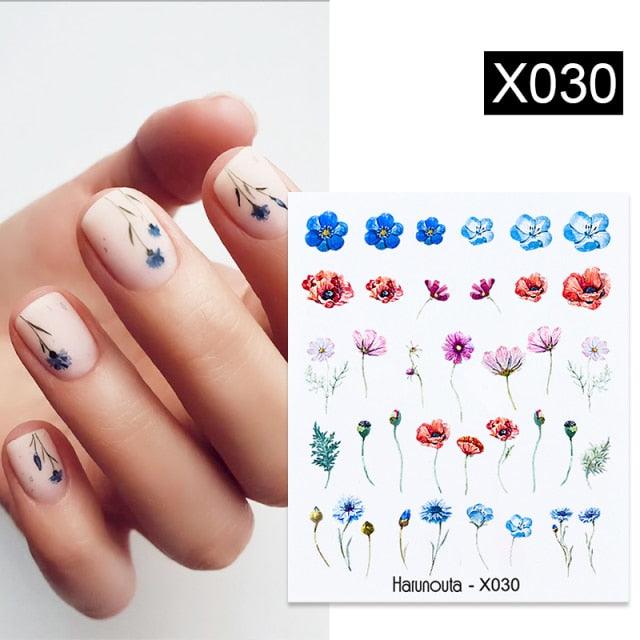Flower Line Mixed Nail Water Decals Set Floral Leaf Snake Image Transfer Water Slider Colorful Nail Art Stickers Decor Tip Transfer Nail Decals Sticker For Pretty Girl Self-Adhesive Nail Decals Designer Nail Stickers for Acrylic