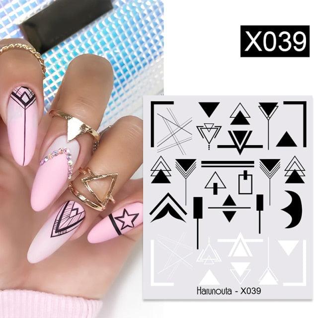 Flower Line Mixed Nail Water Decals Set Floral Leaf Snake Image Transfer Water Slider Colorful Nail Art Stickers Decor Tip Transfer Nail Decals Sticker For Pretty Girl Self-Adhesive Nail Decals Designer Nail Stickers for Acrylic