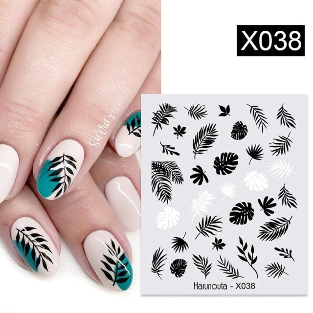 Flower Line Mixed Nail Water Decals Set Floral Leaf Snake Image Transfer Water Slider Colorful Nail Art Stickers Decor Tip Transfer Nail Decals Sticker For Pretty Girl Self-Adhesive Nail Decals Designer Nail Stickers for Acrylic