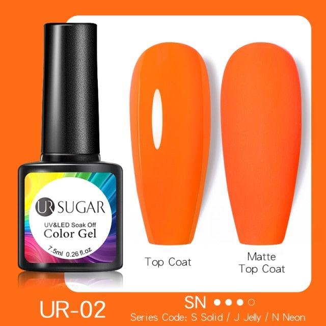 Fluorescent Gel Nail Polish Yellow Green High Quality Colors UV Strong Matte Effect Luxury Design For Girls and Women