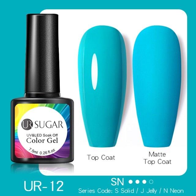 Fluorescent Gel Nail Polish Yellow Green High Quality Colors UV Strong Matte Effect Luxury Design For Girls and Women