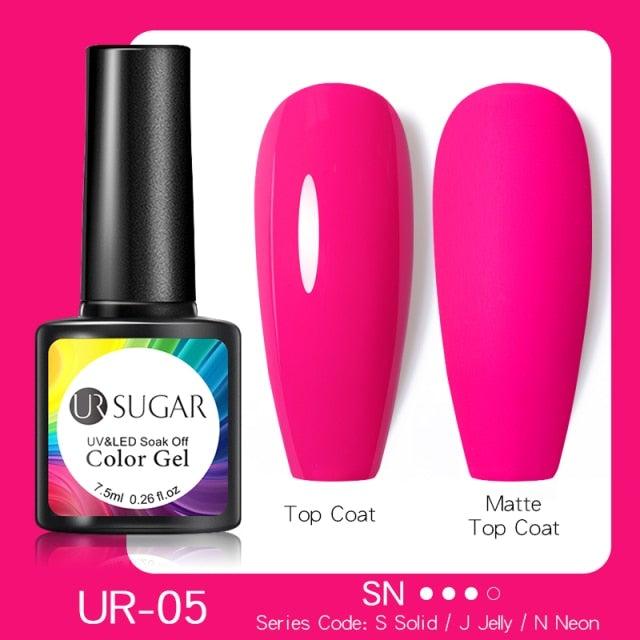 Fluorescent Gel Nail Polish Yellow Green High Quality Colors UV Strong Matte Effect Luxury Design For Girls and Women