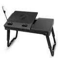 Foldable Laptop Table Bed Notebook Desk with Cooling Fan Mouse Board DailySale