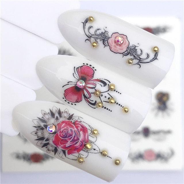 Fox Wolf Animal 3D Embossed Nail Sticker Flower Adhesive Manicure Slider Nail Art Tips Decorations Decals Manicure Design Golden Firework Star Accessories Heart Nail Art Stickers Glitter Decals Love Nail Sequins Laser Heart Nail