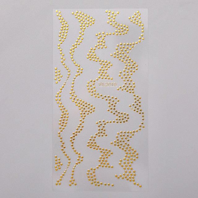 French Rose Gold Striping Tape Nail Design Stripe Lines Geometry 3D Sticker for Nails Gel Polish Sticker Decals for Manicuring Decorations Manicure Stickers Decals Silver Strip Line Nail Decal Self-Adhesive 3D Wave Decal Decoration Metallic Curve Design